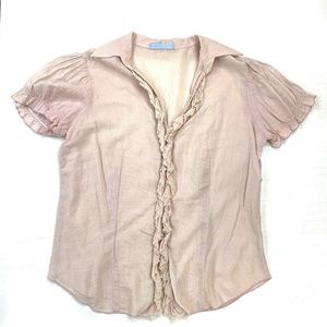 Womens Sheer Pale Cotton Top